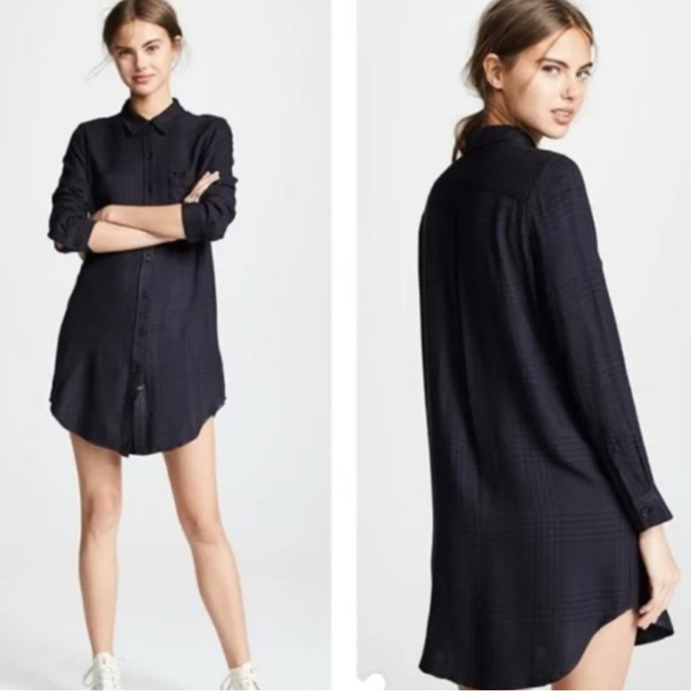 Rails flannel Long Sleeve Shirt Dress